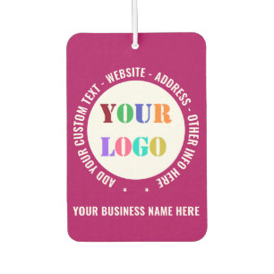 Branded Business Logo and Text Car Air Fresheners