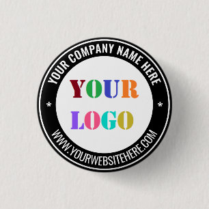 Branded Business Logo Promotional Button Example