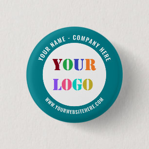 Branded Business Logo Promotional Button Example