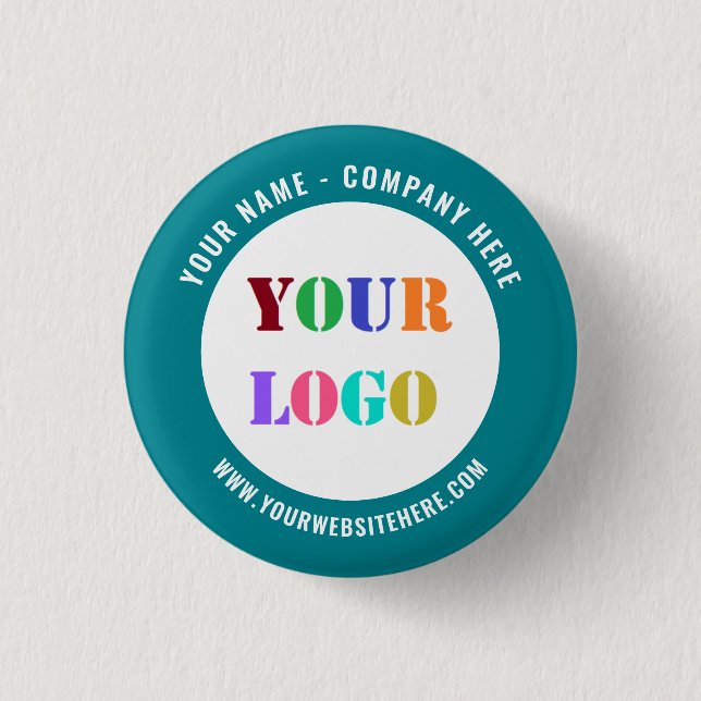Branded Business Logo Promotional Button Example (Front)