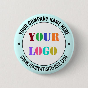 Branded Business Logo Promotional Button Example