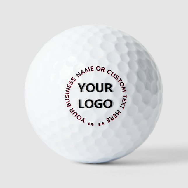 Branded Business Logo Stamps Golf Balls Template (Front)