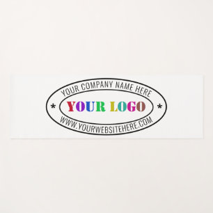 Branded Business Logo Yoga Mat Example Custom Text