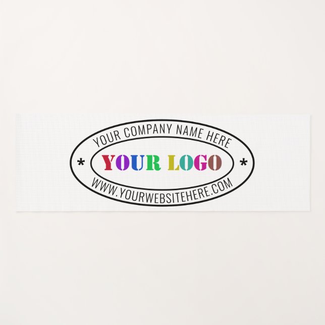 Branded Business Logo Yoga Mat Example Custom Text (Front (Horizontal))