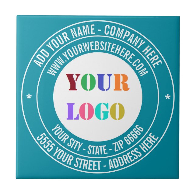 Branded Business Promotional Ceramic Tile Example (Front)