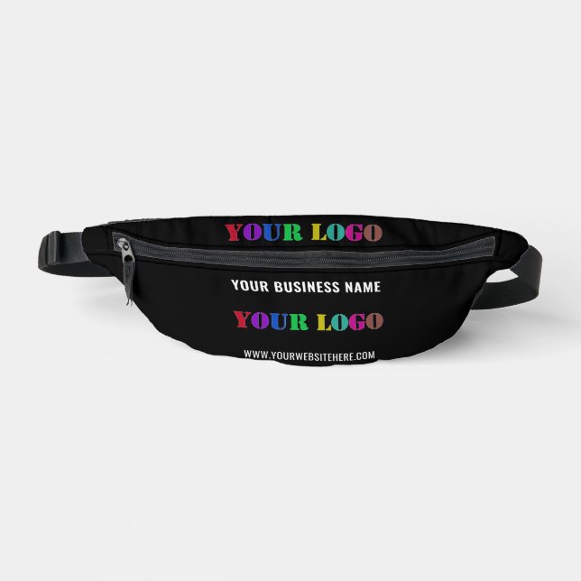 Branded Company Logo Text Fanny Pack Example (Front)