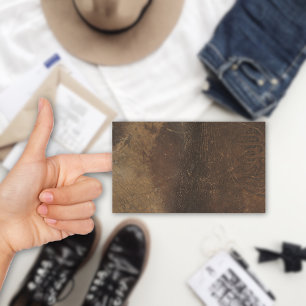 Branded Cowhide Faux Leather Rectangular Sticker