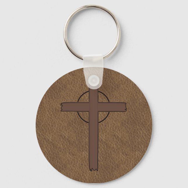 BRANDED CROSS Leather KEYCHAIN (Front)