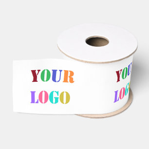 Branded Custom Business Logo Promotional Ribbon Grosgrain Ribbon