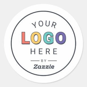 Branded Custom Logo Business Classic Round Sticker