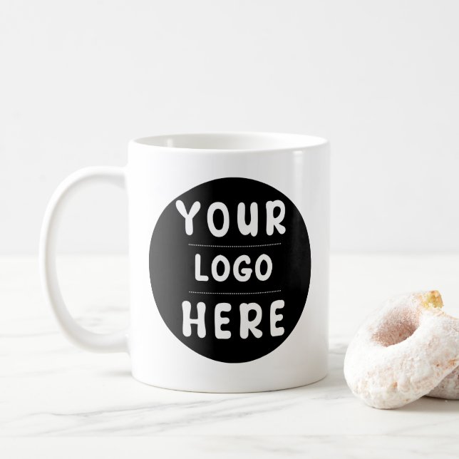 Branded Custom Logo or image for Business Coffee Mug (With Donut)