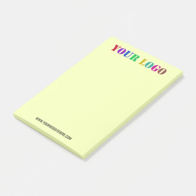 Branded Custom Logo Text Post-it® Notes Template (Angled)