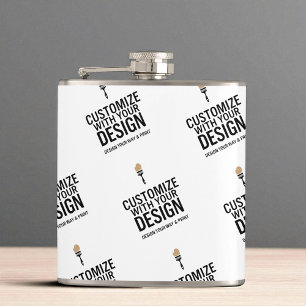 Branded Custom Minimalist Personalized Company  Hip Flask