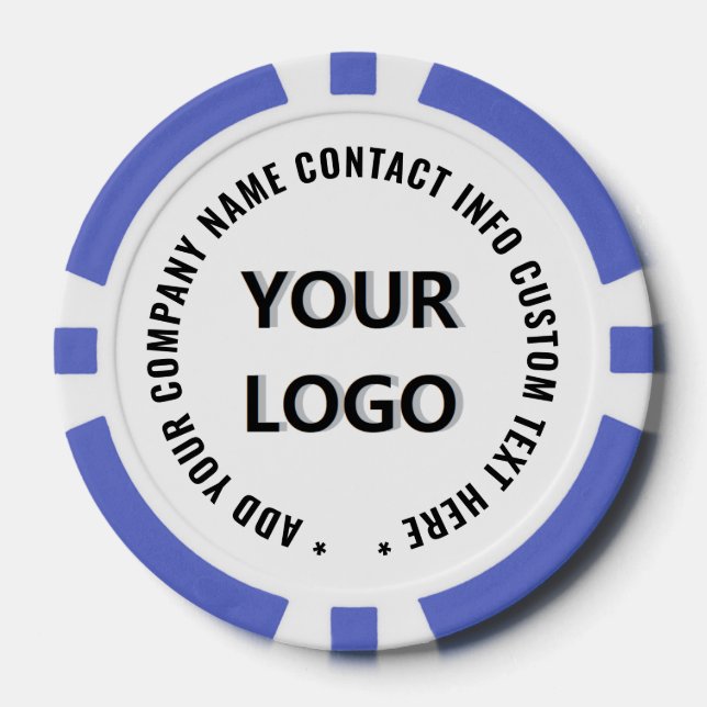Branded Design Your Logo Custom Text Poker Chips (Front)