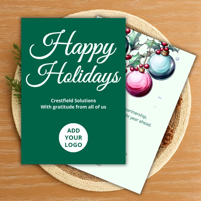  Branded Holiday Card | Upload Logo & Message (Creator Uploaded)