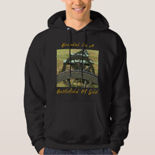 Branded In A Battlefield Of Gold Black Hoodie Mens