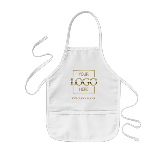 Branded Kids Apron with Custom Business Logo (Front)
