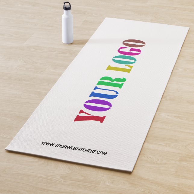 Branded Logo and Text Business Yoga Mat Example (In Situ)