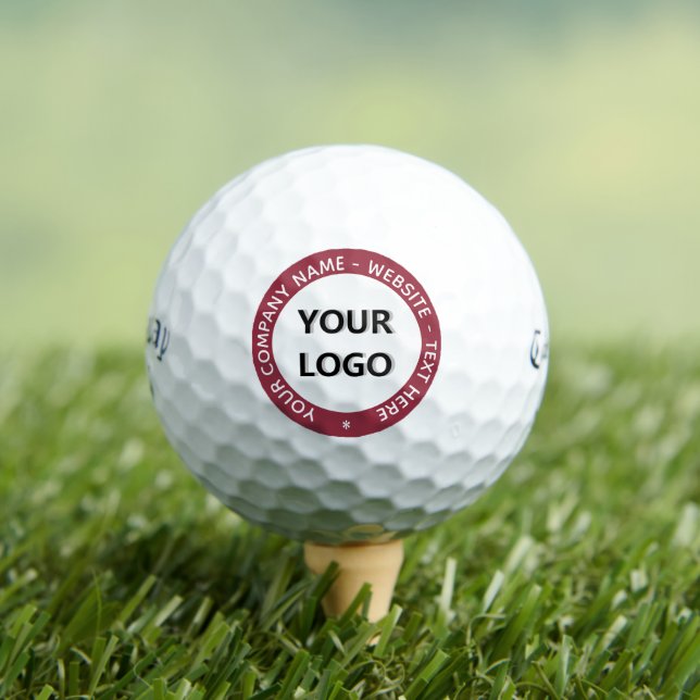 Branded Logo Business Stamps Golf Balls Example (Insitu Tee)