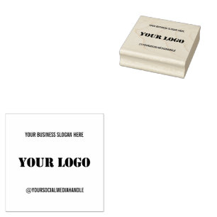 Branded Logo Social Media Rubber Stamp Template