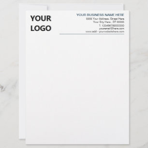 Branded Logo Text Info Business Letterhead Example