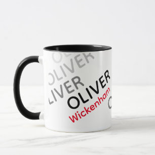 Branded Mug with Name   modern typography