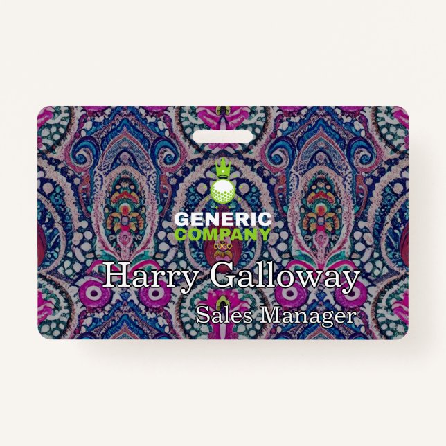 Branded Personalised Corporate Business Company ID Badge (Front)