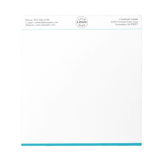 Branded Professional  5.5" x 6" Notepad - 40 pages (Front)