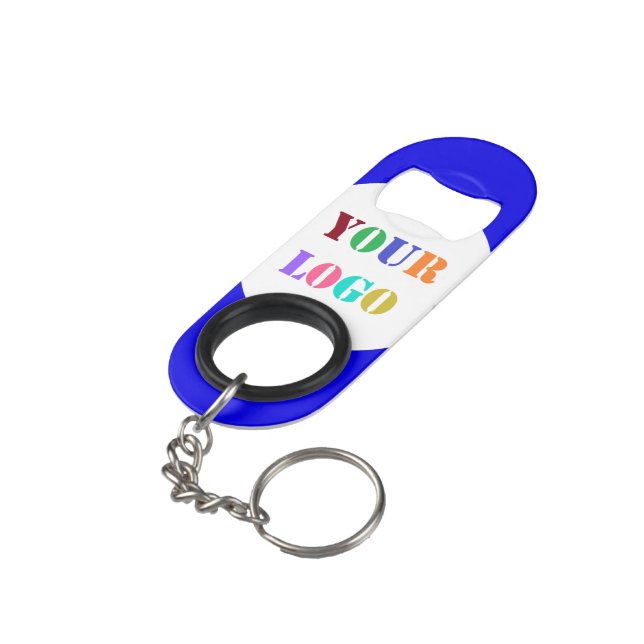 Branded Promotional Keychain Bottle Opener Example (Back Angled)
