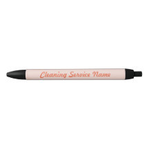 Branded Promotional Pen Pink Cleaning Service