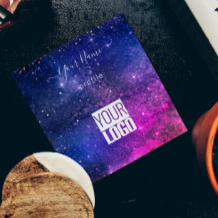 branded purple galaxy business card