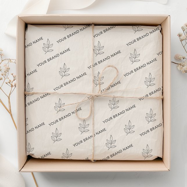 Branded Small Business Minimalist Cream  Tissue Paper (Creator Uploaded)