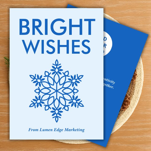 Branded Snowflake Holiday Card with Logo (Creator Uploaded)