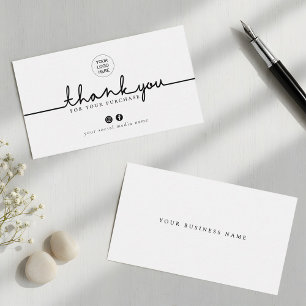 Branded Thank You Social Media Promotional Business Card
