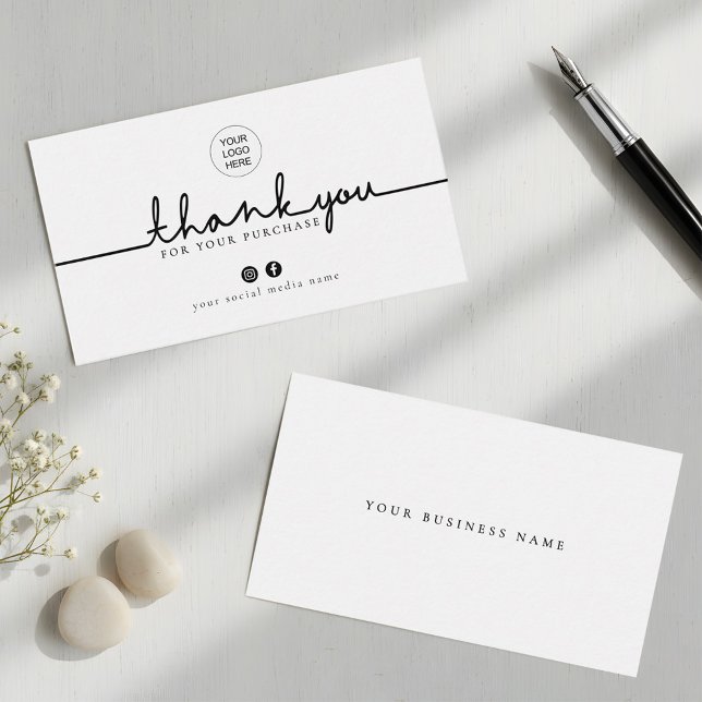 Branded Thank You Social Media Promotional Business Card (Creator Uploaded)