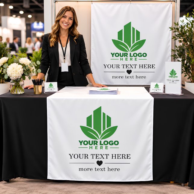 Branded Vendor Booth Table Runner Logo Text Tapestry (Creator Uploaded)