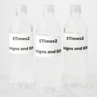 Branded water bottle/ labels
