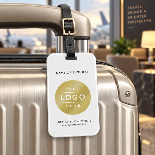 Branded White Business Logo Travel Luggage Tag