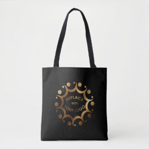 Branded with Your Gold Corporate Logo or Graphic Tote Bag