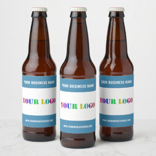 Branded Your Company Logo Bottle Label Custom Text
