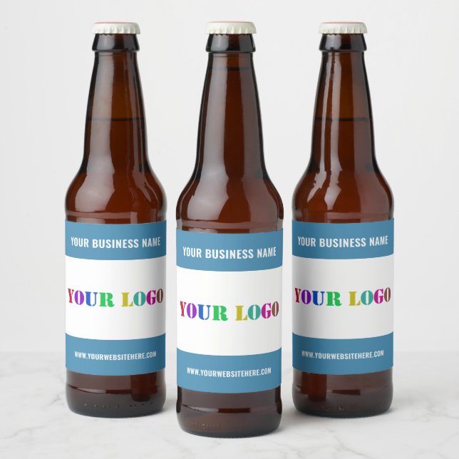 Branded Your Company Logo Bottle Label Custom Text (Bottles)
