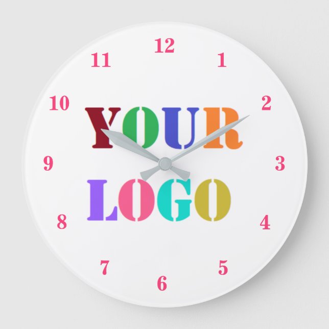 Branded Your Company Logo Wall Clock Example (Front)