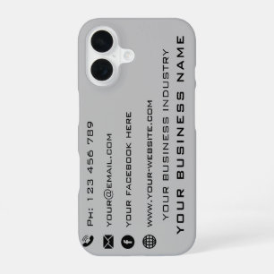 Branded Your Company Name Text Info iPhone Case
