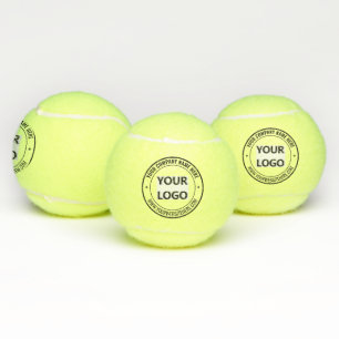 Branded Your Logo Text Stamp Tennis Balls Example