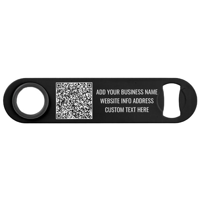 Branded Your QR Code Custom Text Bar Key Example (Back Horizontal)