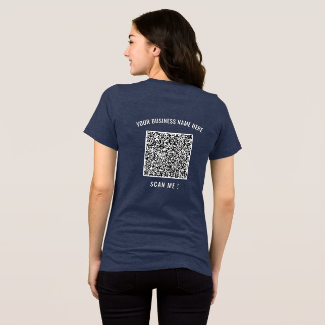 Branded Your QR Code Info Tri-Blend Shirt Example (Back Full)