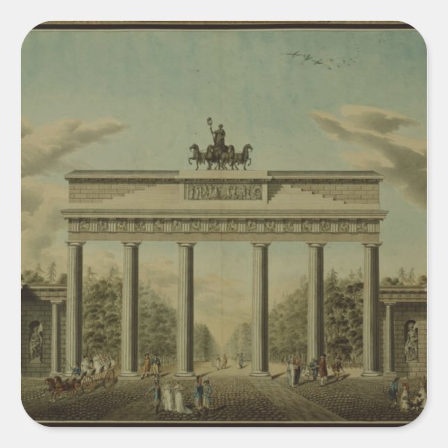 Brandenburg Gate, 1812 Square Sticker (Front)