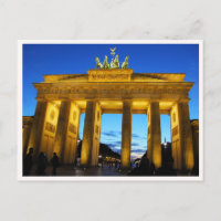 Brandenburg Gate at Night Berlin Germany Photo