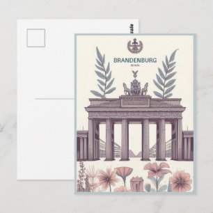 Brandenburg Gate -berlin gate, berlin Holiday trip Postcard