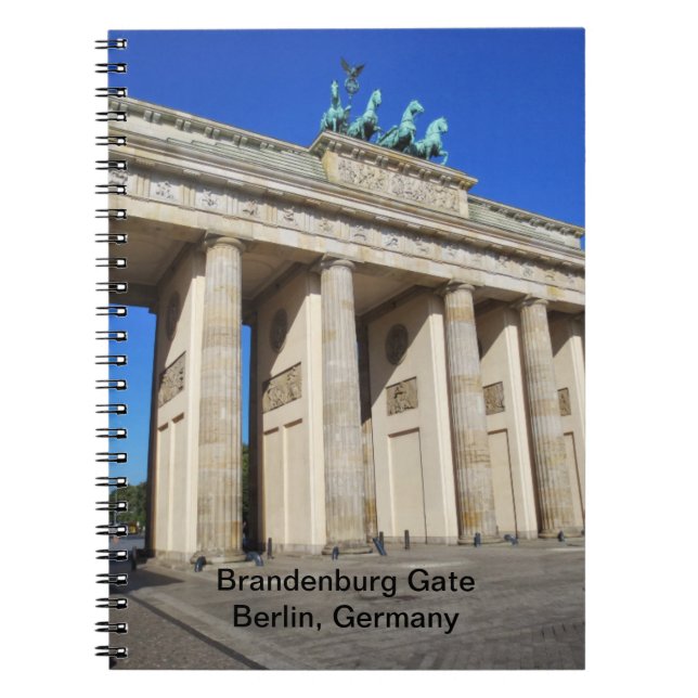 Brandenburg Gate, Berlin, Germany Notebook (Front)